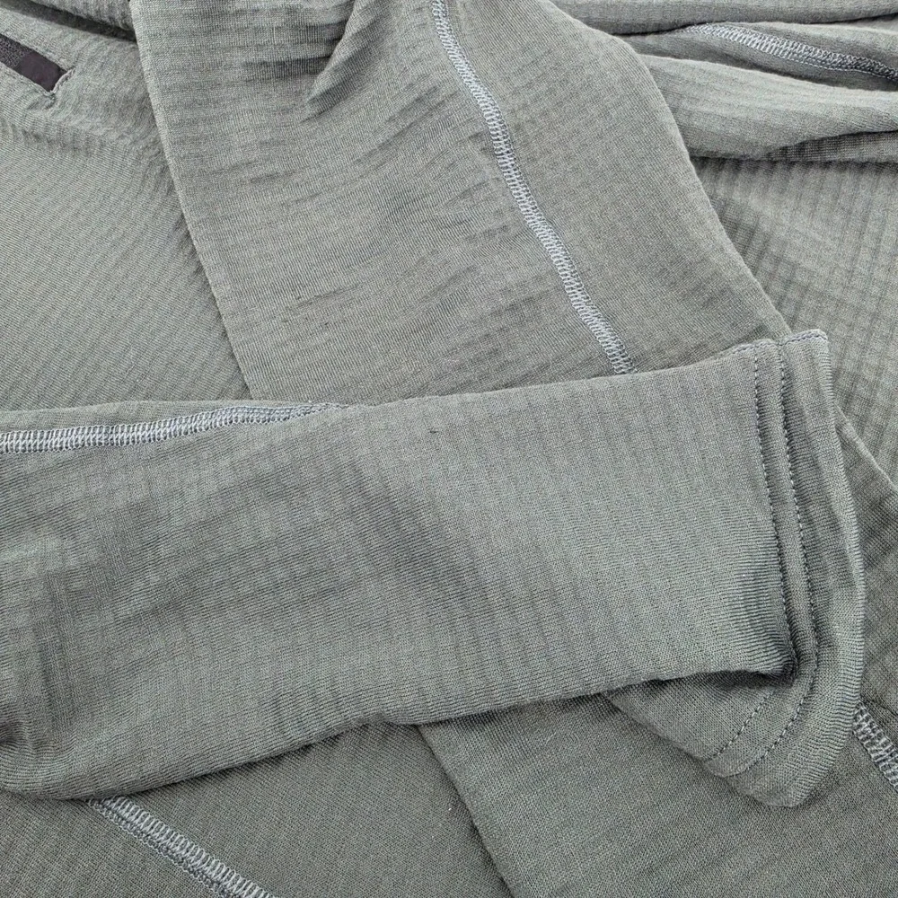 Triple Aught Design Hoodie Mens Large Gray Black Grid Fleece 1/4 Zip USA